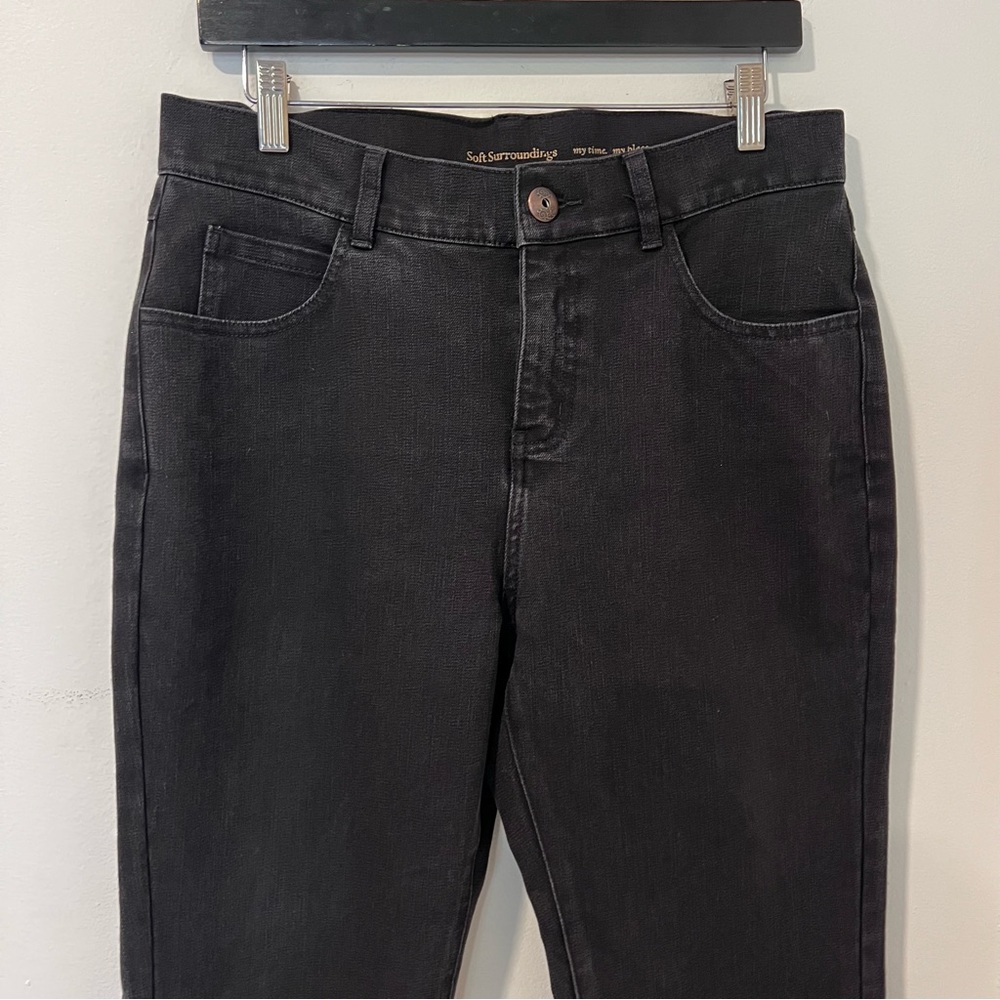 Soft Surroundings Black Straight Leg Jeans - Picture 2 of 7